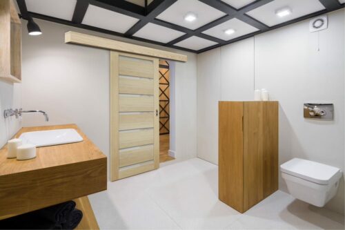 Fa takaróelemes tolóajtó-vasalat